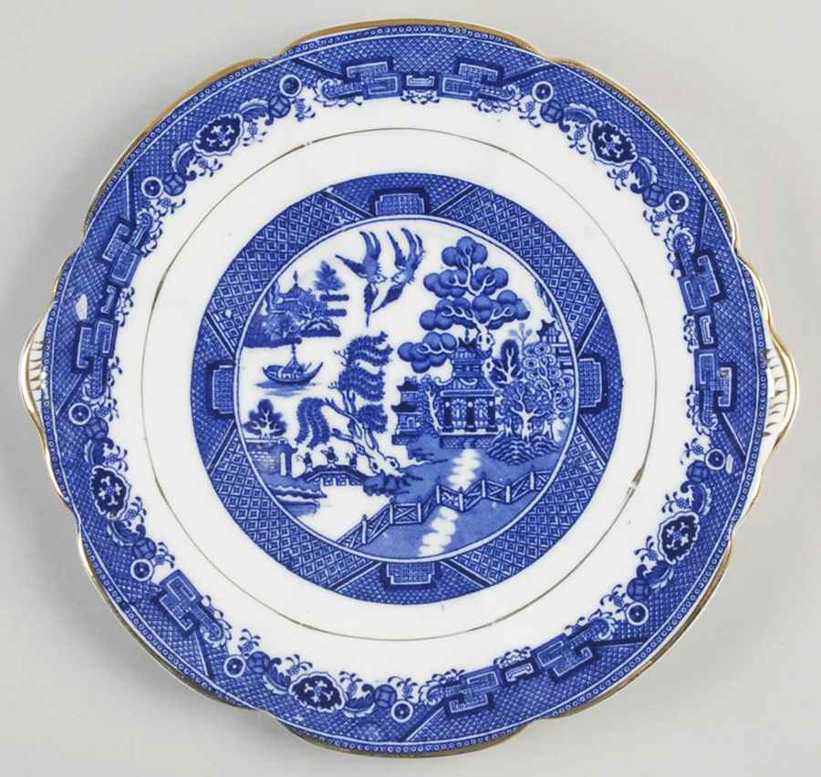 WHT3 Handled Cake Plate by Heath Wildblood & Sons-1