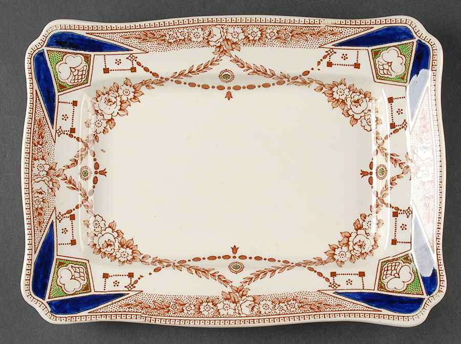 Stafford Brown 11" Oval Serving Platter by Arthur J Wilkinson-1