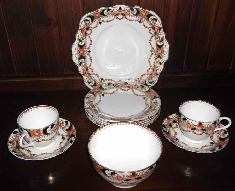 Taunton Square Handled Cake Plate by Heath Wildblood & Sons-1