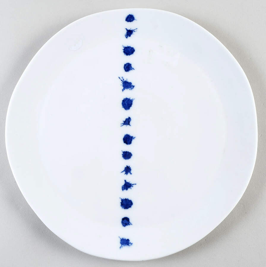 Blue Splatter Dinner Plate by West Elm-1
