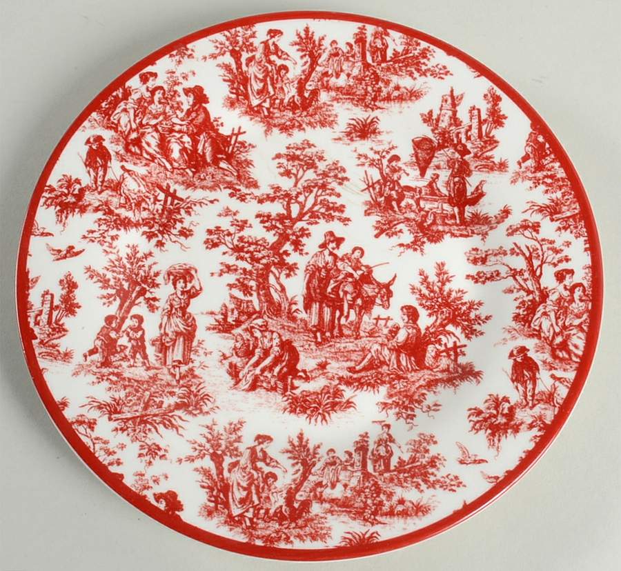 Country Life Red Salad Plate by Waverly-1