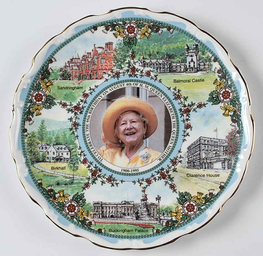 Queen Mother's Residences Collector Plate by W H Goss-1