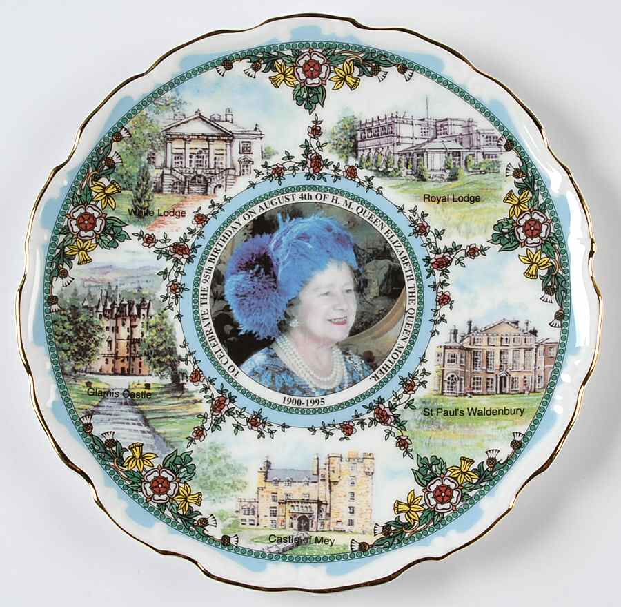 Queen Mother's Residences Collector Plate by W H Goss-1