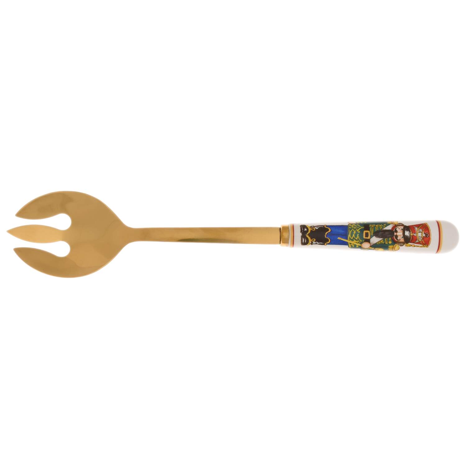 Twas the Night Before Christmas Salad Serving Fork w/Gold Electroplate Prongs by Williams-Sonoma-1