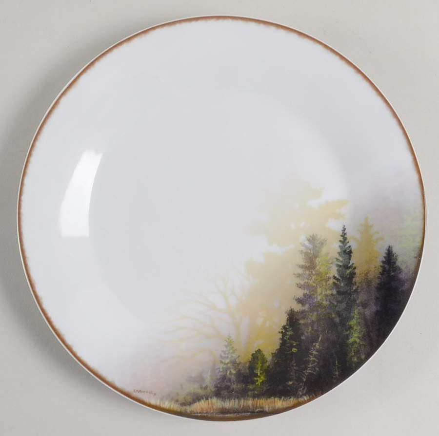 Misty Forest Salad Plate by Wild Wings-1