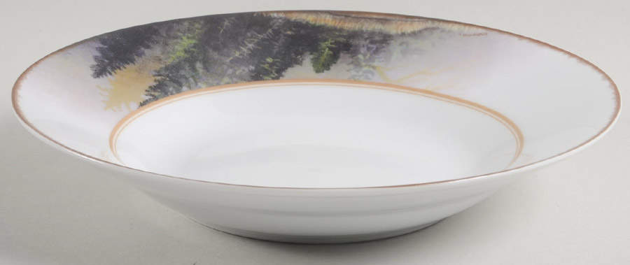 Misty Forest Rim Soup Bowl by Wild Wings-1