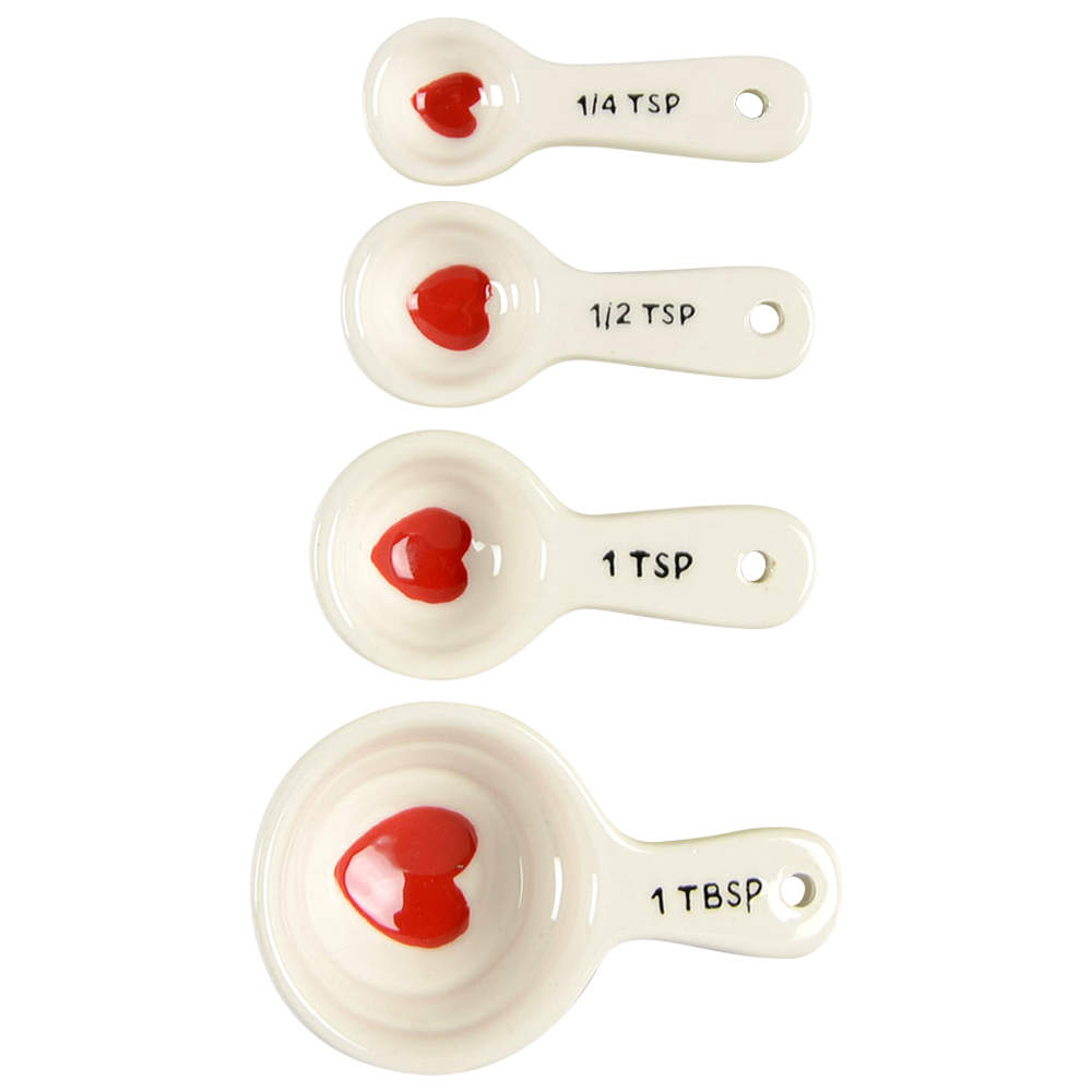 Valentine's Day (4 Pc) Ceramic Measuring Spoon Set by Williams-Sonoma-1