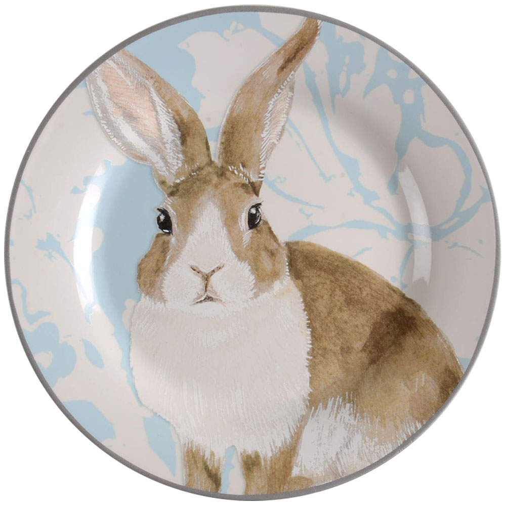 Damask Easter Bunny Salad Plate by Williams-Sonoma-1