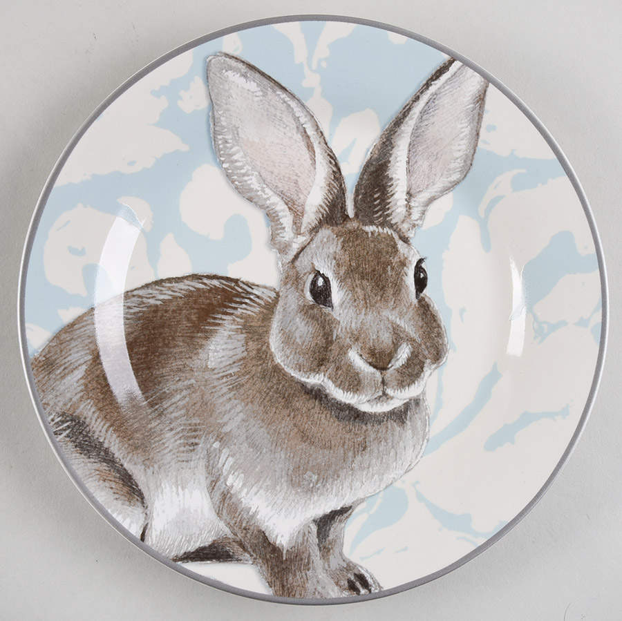 Damask Easter Bunny Salad Plate by Williams-Sonoma-1