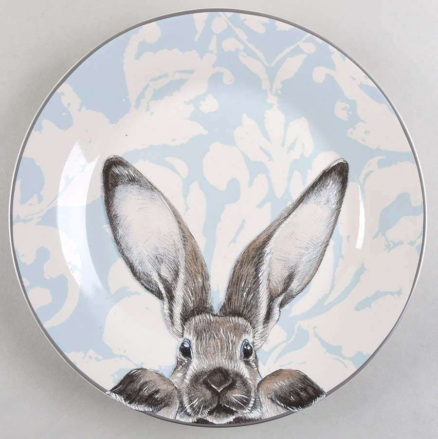 Damask Easter Bunny Dinner Plate by Williams-Sonoma-1