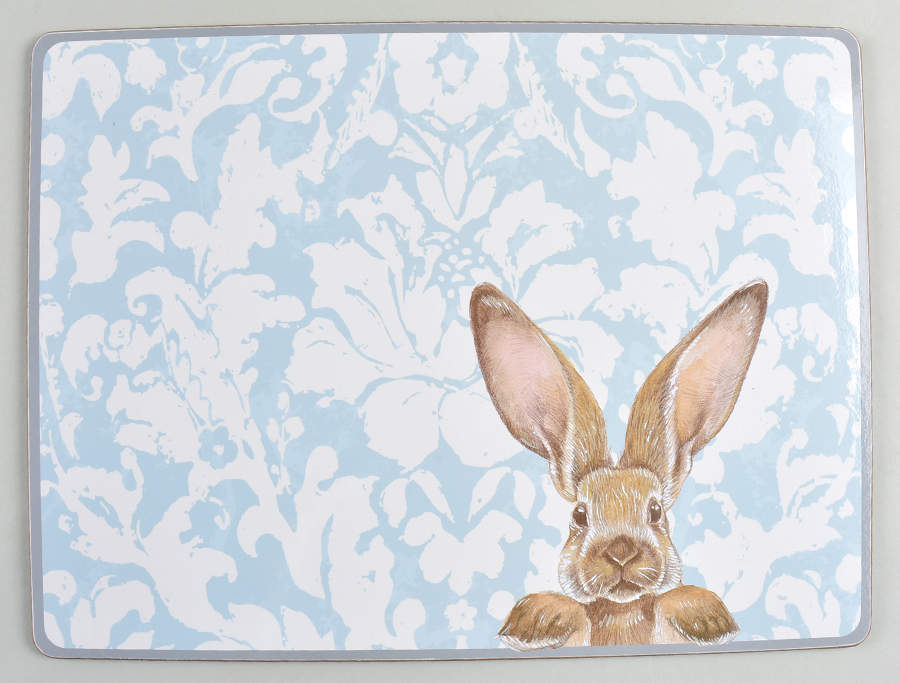 Damask Easter Bunny Corkboard Placemat by Williams-Sonoma-1