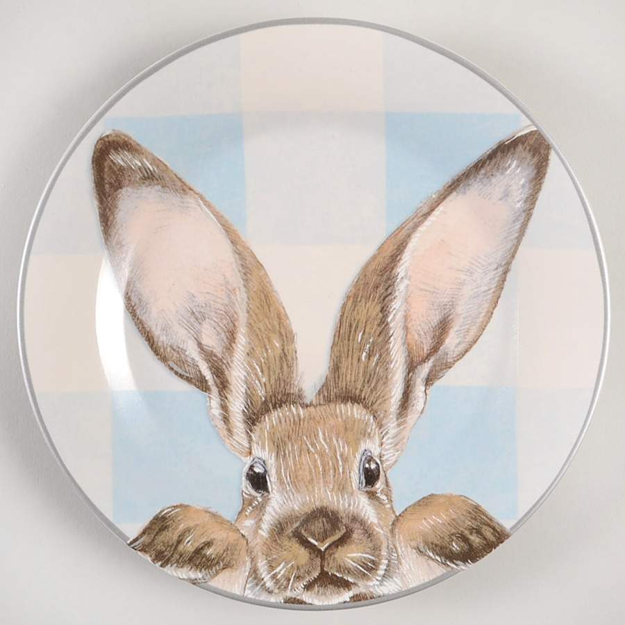 Damask Easter Bunny Salad Plate by Williams-Sonoma-1