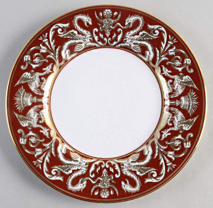 Renaissance Red Accent Luncheon Plate by Wedgwood-1