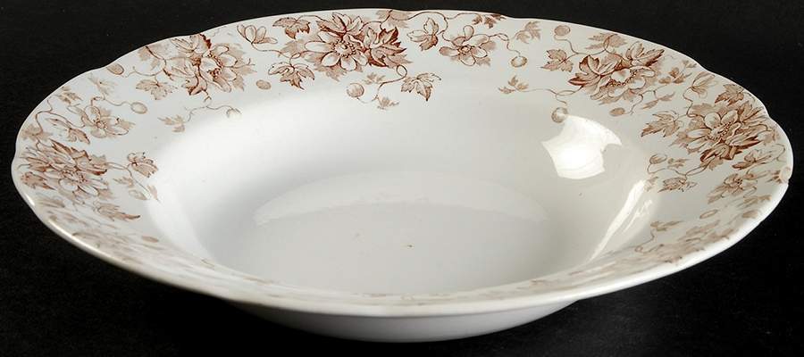 Edgevale Brown Rim Soup Bowl by JH Weatherby-1