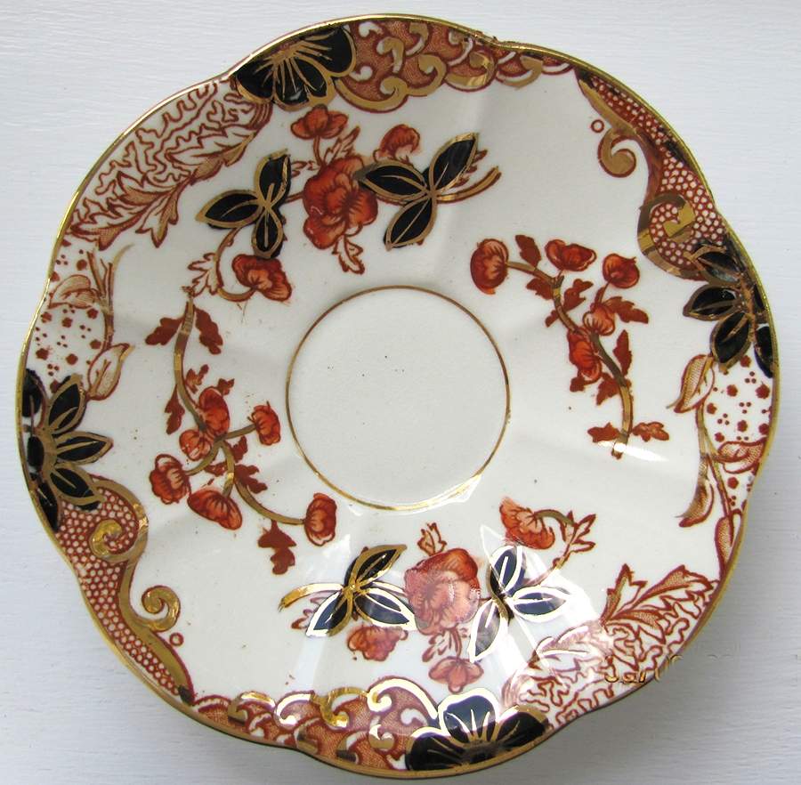 980 (Black Leaves) Saucer by Heath Wildblood & Sons-1