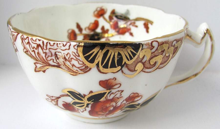 980 (Black Leaves) Flat Cup by Heath Wildblood & Sons-1