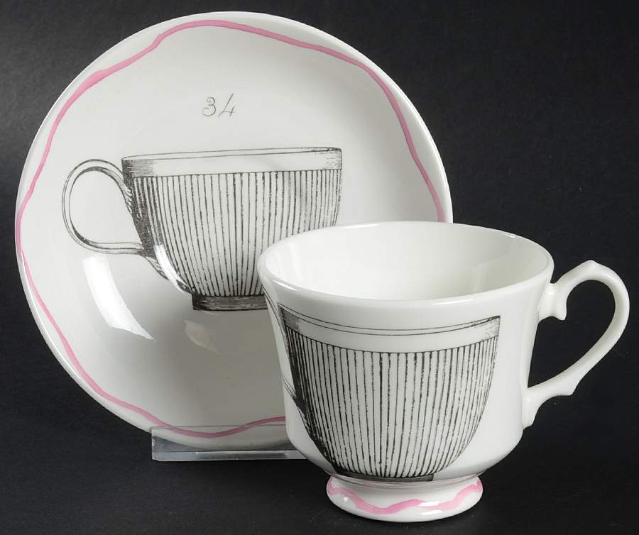 WE52 Footed Cup & Saucer Set by Welbeck China-England-1