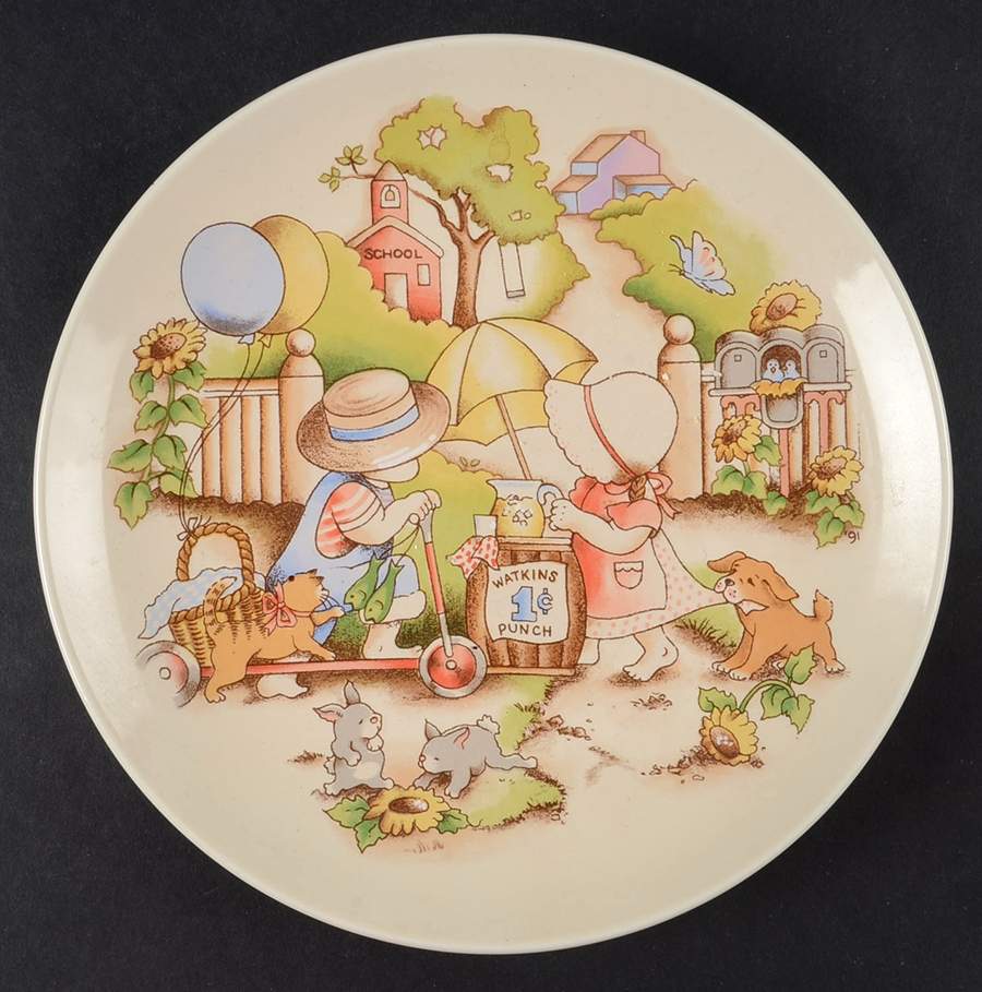 Country Kids Dessert/Pie Plate by Watkins-1