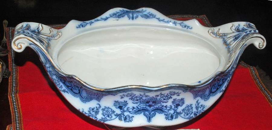 Welbeck (Blue-Gold Trim) Tureen No Lid by JH Weatherby-1