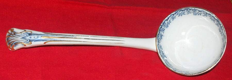 Welbeck (Blue-Gold Trim) Tureen Ladle by JH Weatherby-1