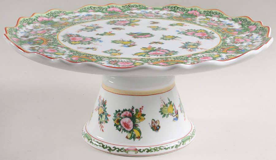 Famille Rose 12" Diameter Pedestal Cake Stand by Williams-Sonoma-1