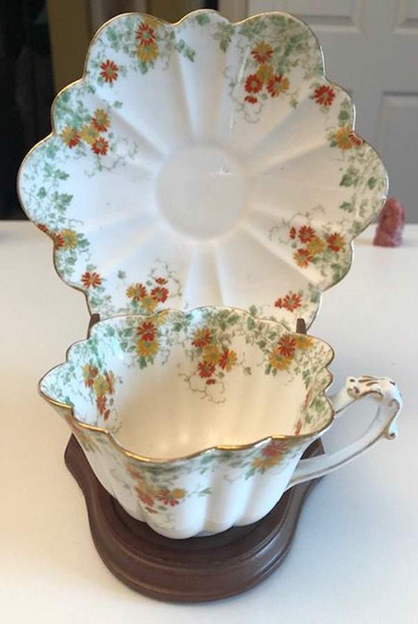 6948 Flat Cup & Saucer Set by J F Wileman-1