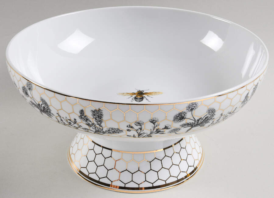 Honeycomb Large Fluted Pedestal Fruit Bowl by Williams-Sonoma-1