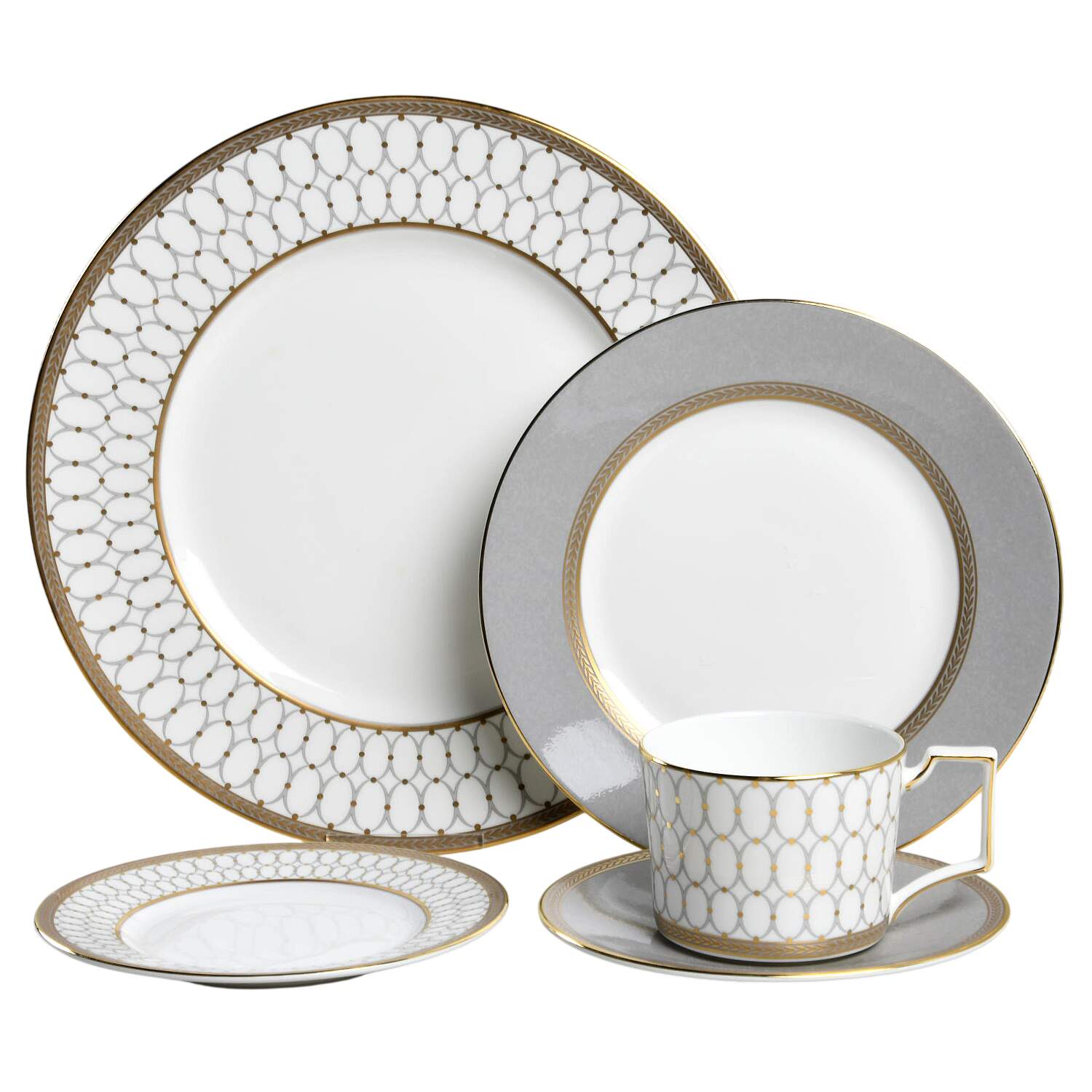 Renaissance Grey 5 Piece Place Setting by Wedgwood-1