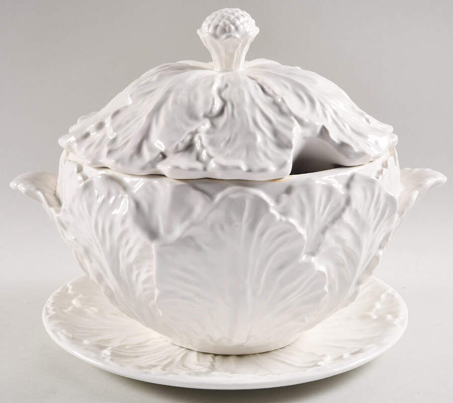 W3H1 Tureen & Lid w/Underplate by Whittier Pottery-1