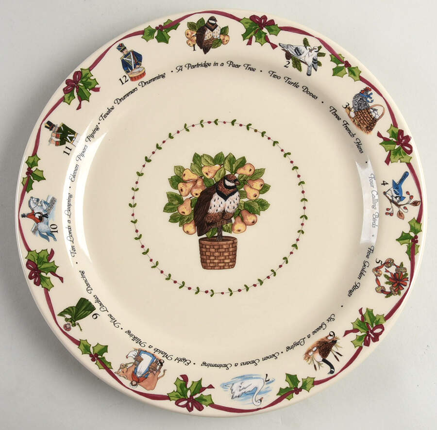 Twelve Days of Christmas Service Plate (Charger) by Workshop Gerald Henn-1