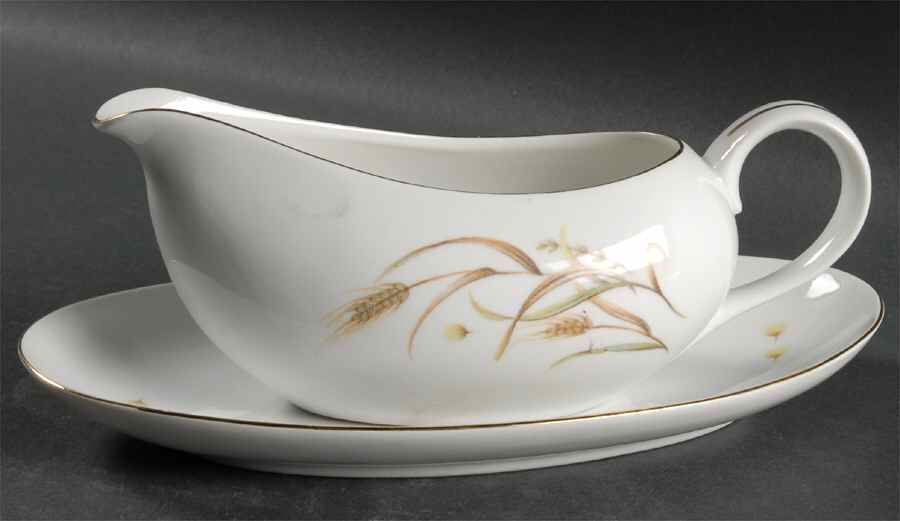 Autumn Pride Gravy Boat & Underplate/Relish by Yamaka-1