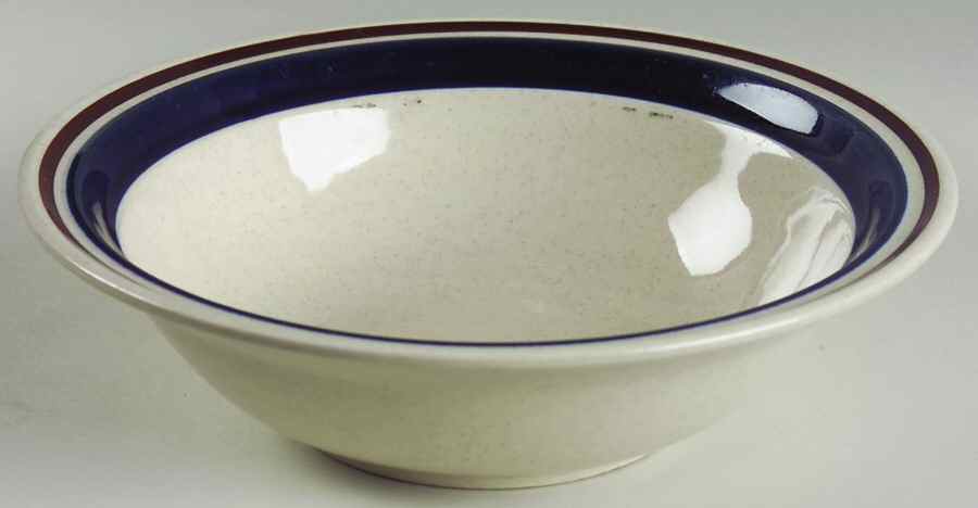 Chateau Cobalt Blue Rim Cereal Bowl by Yamaka-1
