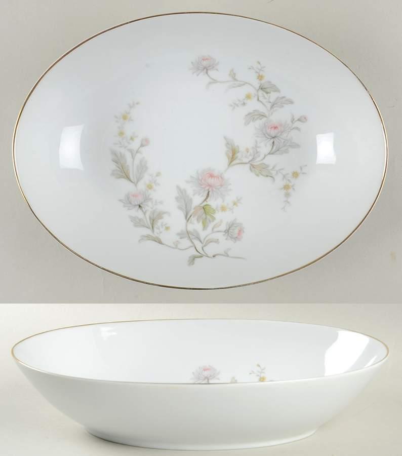 Kiku 10" Oval Vegetable Bowl by Yamato-1
