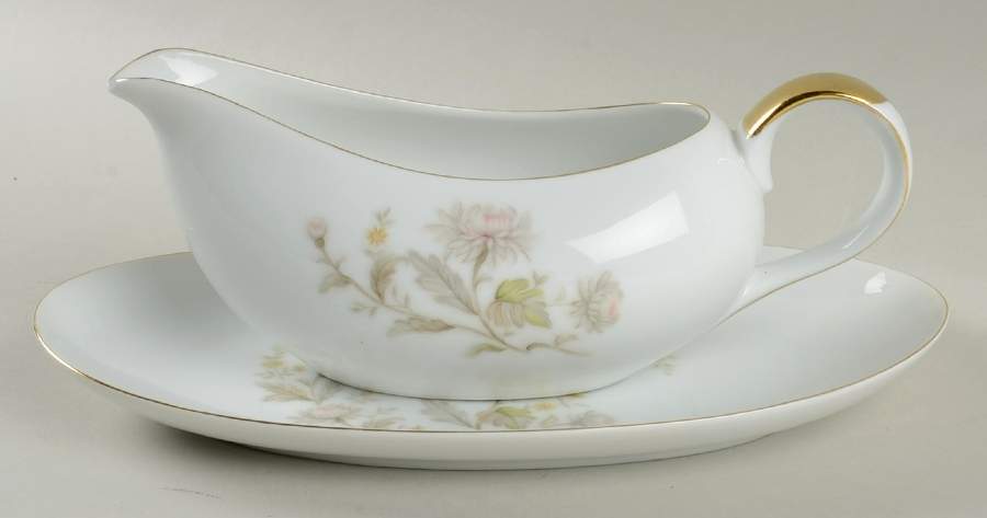 Kiku Gravy Boat & Underplate by Yamato-1