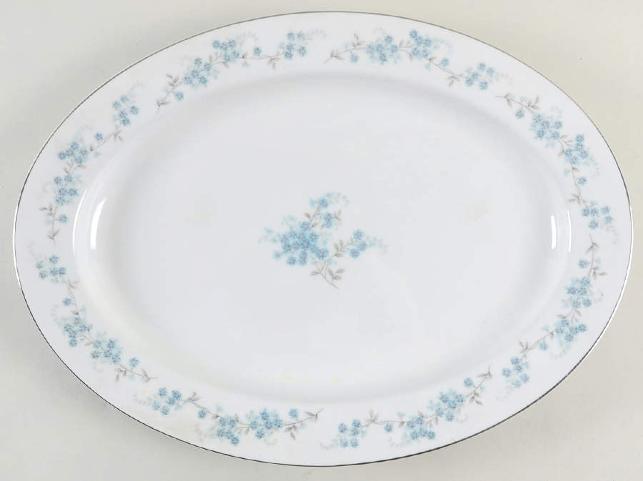 Nancy (Center Design) 16" Oval Serving Platter by Yamaka-1