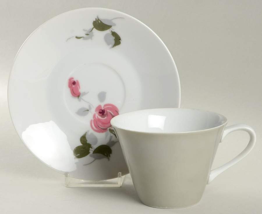 Cashmere Rose Flat Cup & Saucer Set by Yamato-1