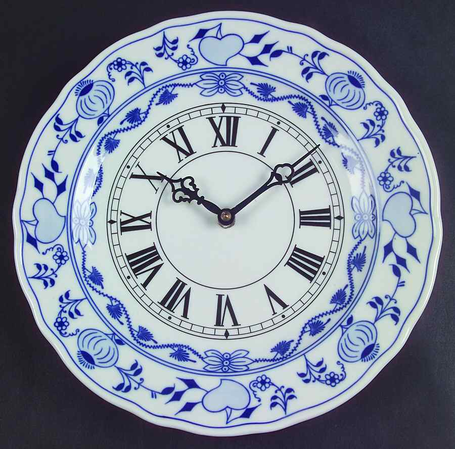 Blue Onion Clock Plate by Zwiebelmuster-1