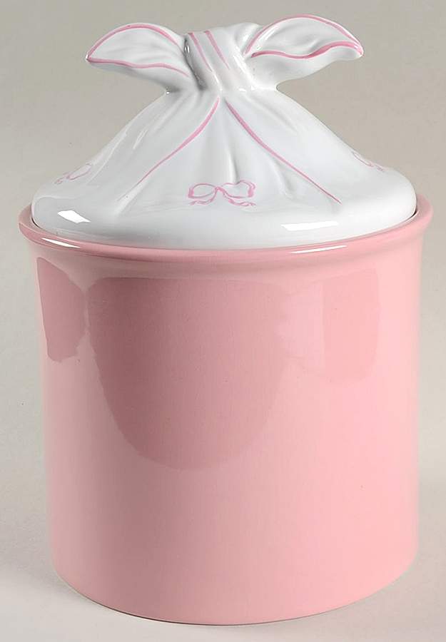 Ruban Pink Medium Canister & Lid by Zrike-1