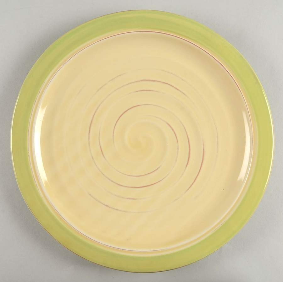 Portofino Ivory & Lime Dinner Plate by Zrike-1