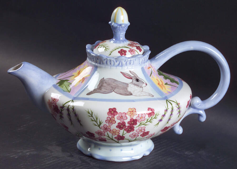 Meadow Bunny Teapot & Lid by Zrike-1