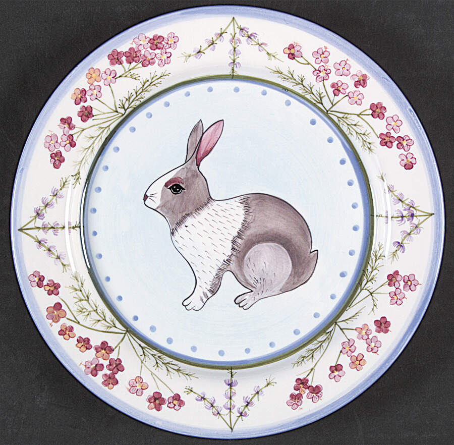Meadow Bunny Salad/Dessert Plate by Zrike-1