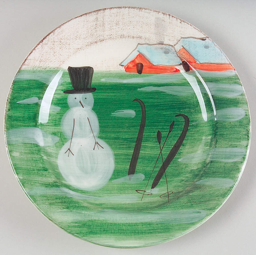 Winter Frolic Salad Plate by Zrike-1