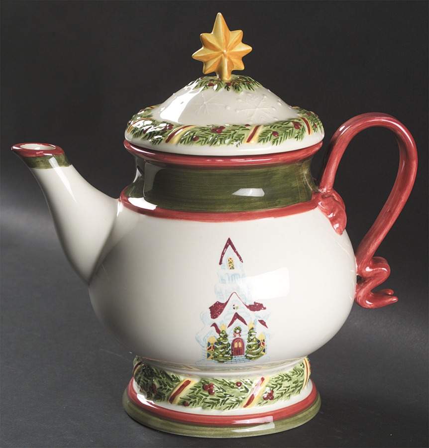 Christopher's Tree (Portugal) Footed Teapot & Lid by Zrike-1