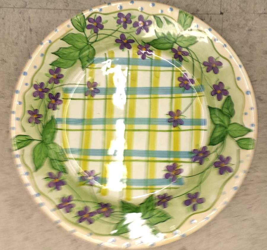 Viola Mint Dinner Plate by Zrike-1