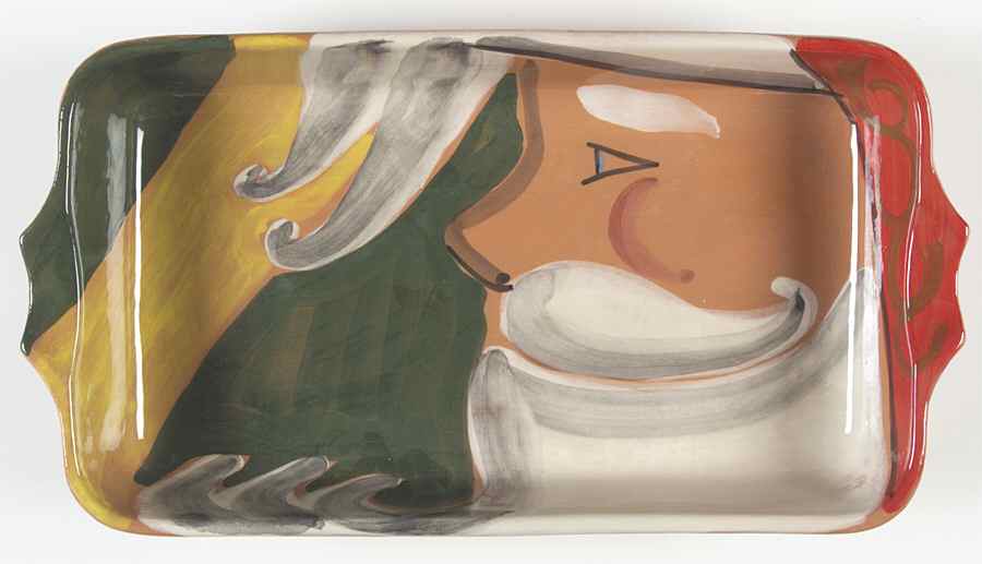 Jolly St. Nick 15" Rectangular Baker by Zrike-1