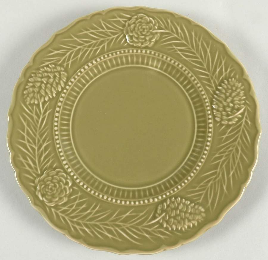Woodland Pine Sage Salad/Dessert Plate by Zrike-1