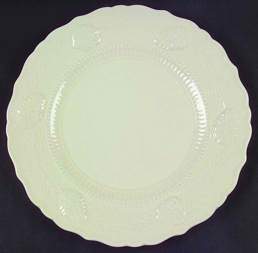 Woodland Pine Cream Dinner Plate by Zrike-1