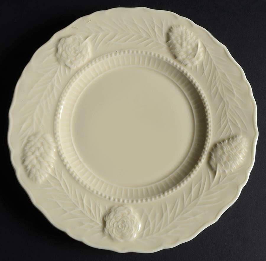 Woodland Pine Cream Salad Plate by Zrike-1