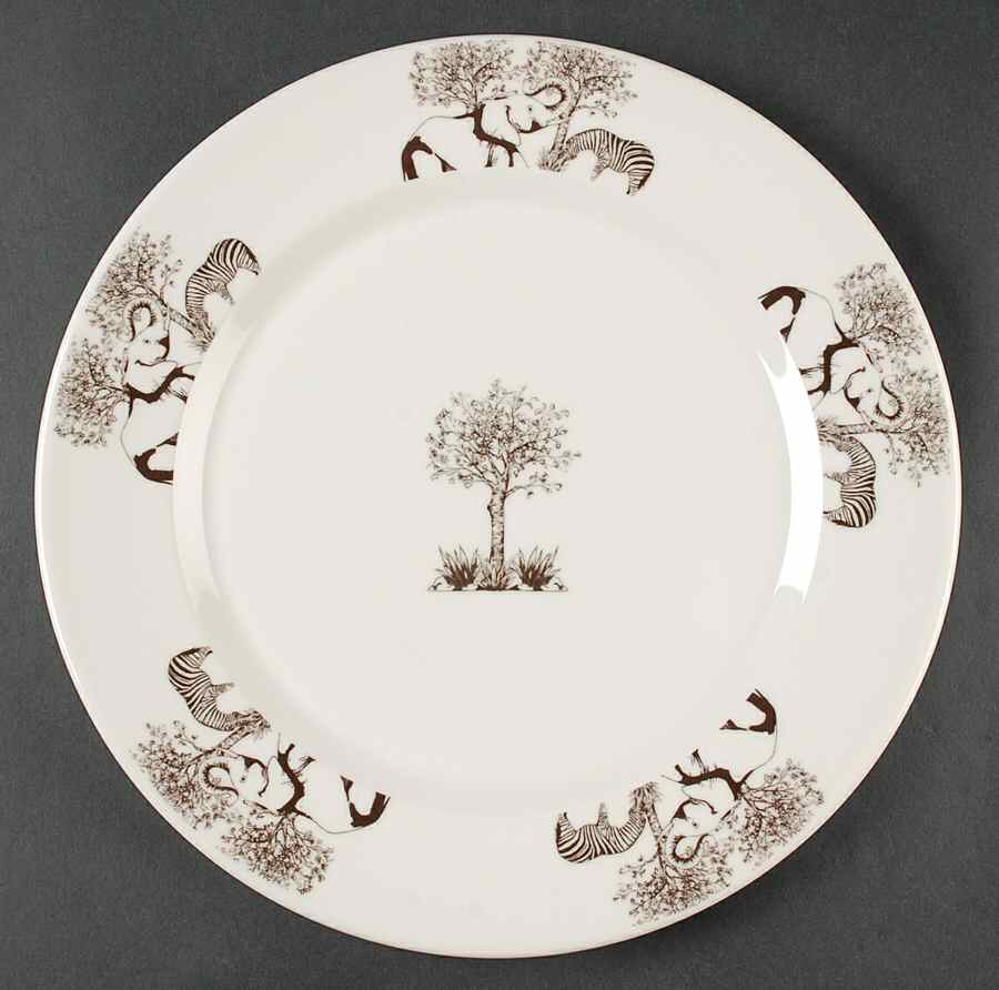 Safari Animal Toile Dinner Plate by Zrike-1