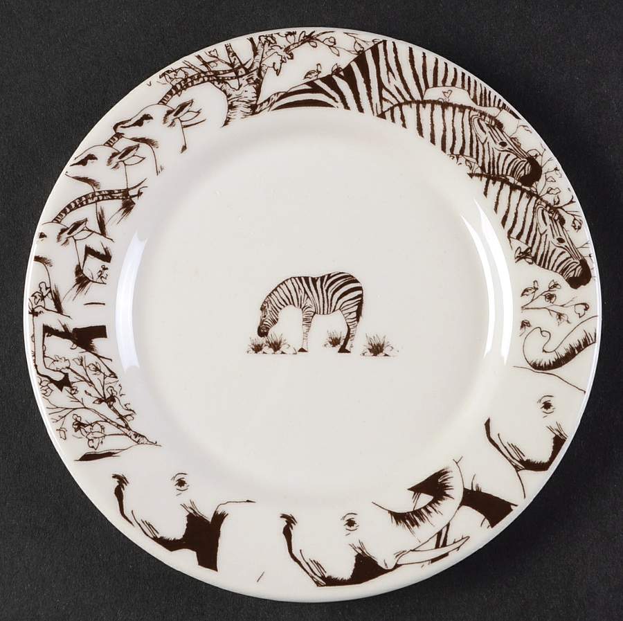 Safari Animal Toile Canape Plate by Zrike-1